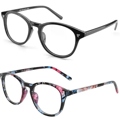 CREEK Unisex Blue Light Blocking Round Glasses Combo Pack of 2 thumbnail 1