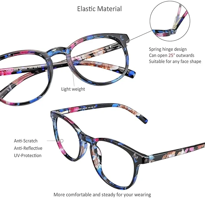 CREEK Unisex Blue Light Blocking Round Glasses Combo Pack of 2 image 5