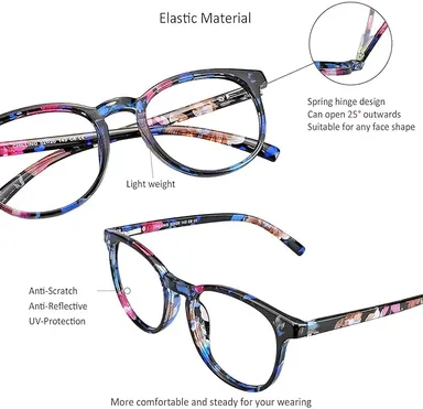 CREEK Unisex Blue Light Blocking Round Glasses Combo Pack of 2 thumbnail 4