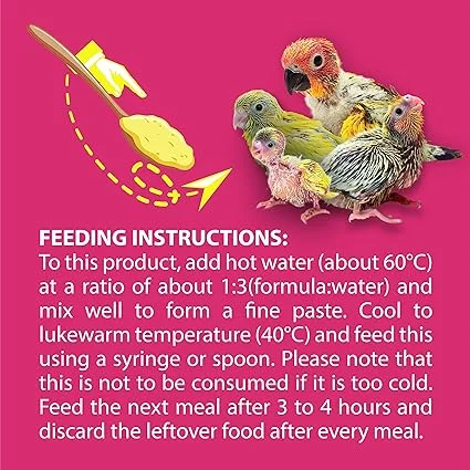 Petslife Hand Feeding Formula 50gm – Complete Daily Nutrition for Baby Birds with DHA Omega-3 image 4