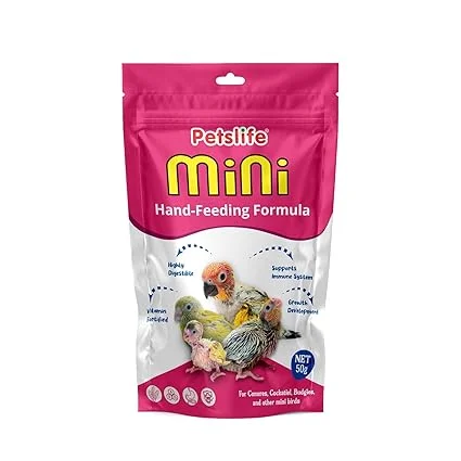 Petslife Hand Feeding Formula 50gm – Complete Daily Nutrition for Baby Birds with DHA Omega-3 image 1