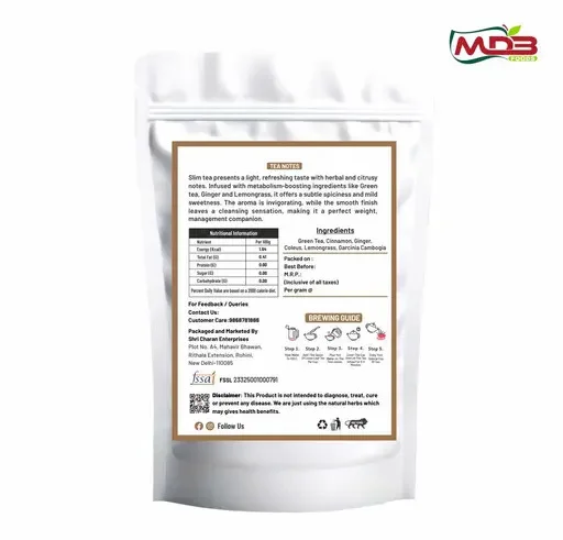 Slim Tea – Natural Herbal Detox & Weight Loss Tea | Boost Metabolism | 100% Pure Herbs (100g) image 3