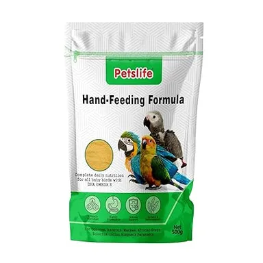 Pets Life Hand Feeding Formula 1kg - Complete Daily Nutrition for Baby Birds with DHA Omega 3 thumbnail 0