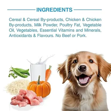 Bairo Puppy Food Chicken & Milk 1.2kg Pouch | Complete and Balanced Wet Food for Dogs | Healthy Puppy Meal thumbnail 2