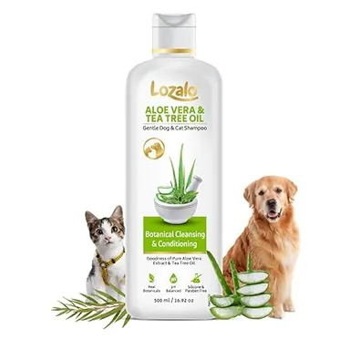 Lozalo Cat Shampoo 500ml – Gentle Conditioning with Calendula & Aloe Vera for Sensitive Skin thumbnail 0