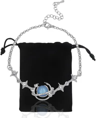 Blue Planet Bracelet, Adjustable Zircon Couple & Friendship Bracelet for Women, LSUWDE  thumbnail 0