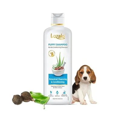 Lozalo Puppy Shampoo 250ml – Gentle Conditioning Shampoo with Aloe Vera & Soapberry Extracts thumbnail 0
