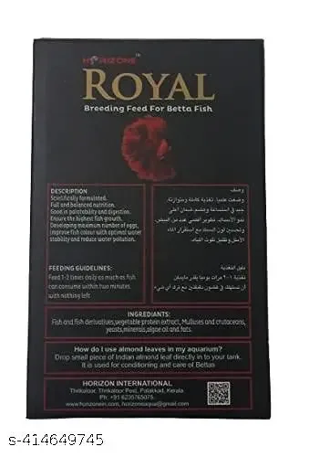 Royal Betta Fish Food 22gm – Premium, Scientifically Formulated for Growth, Color Enhancement & Optimal Water Stability image 2