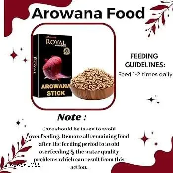 Royal Arowana Fish Food 100gm - Premium Arowana Fish Food for Growth and Color Enhancement thumbnail 3