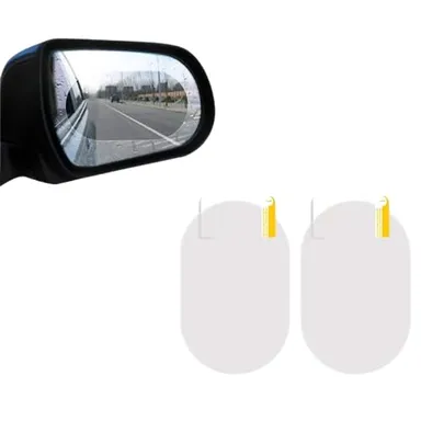 CarFrill HD Nano Anti Glare Rain-Proof Anti Water Mist Oval Car Rear View Mirror Protective Film thumbnail 0