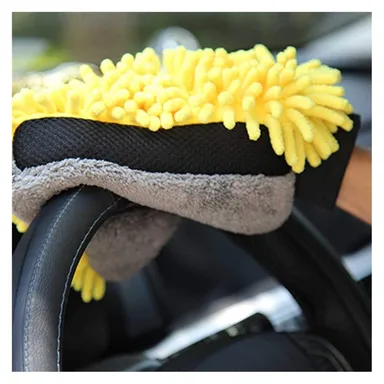 Car Wash Glove Coral Mitt  Anti-Scratch Microfiber Chenille Cleaning Glove for Car Detailing  2 in 1 Dual-Sided Wash & Wax Glove thumbnail 2