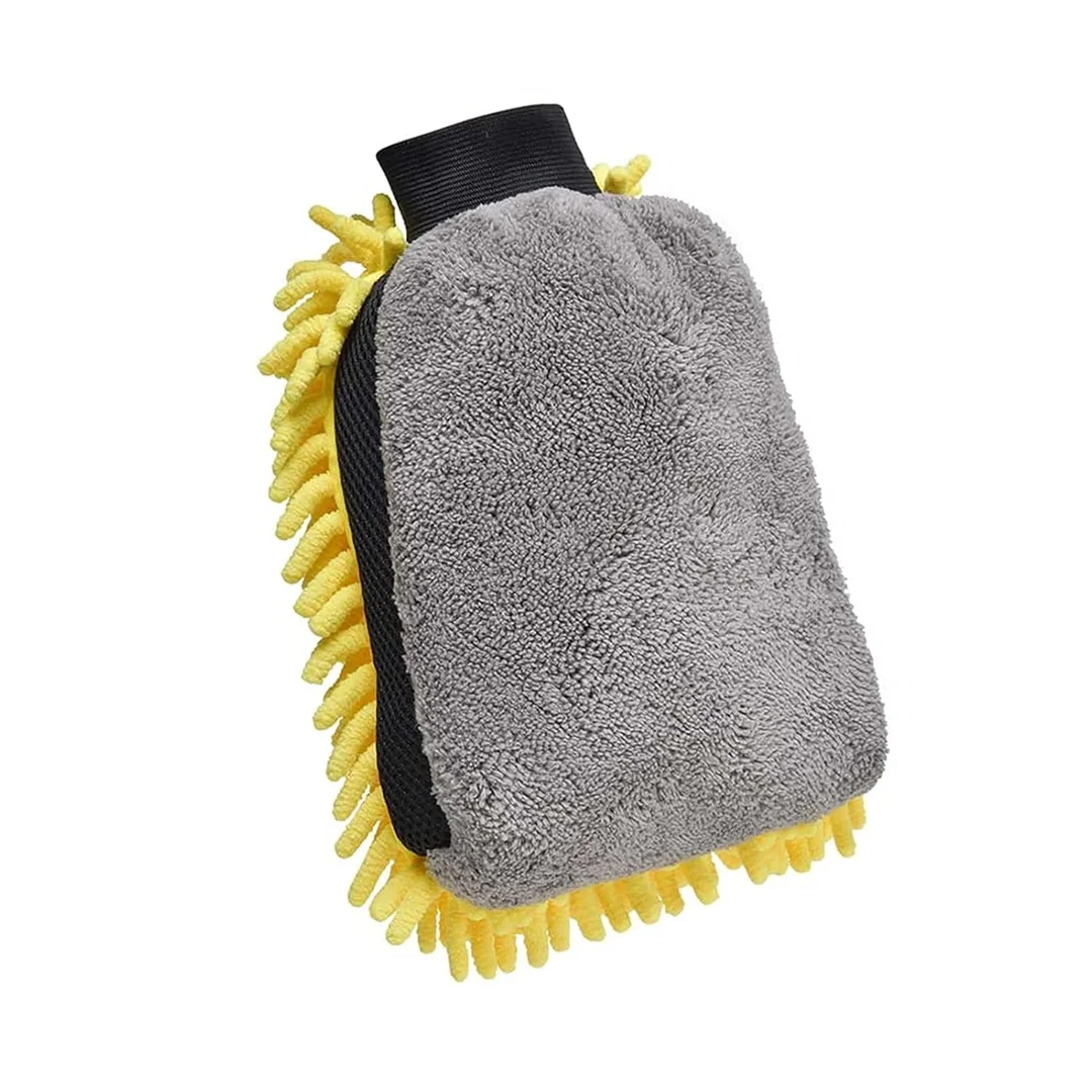 Car Wash Glove Coral Mitt  Anti-Scratch Microfiber Chenille Cleaning Glove for Car Detailing  2 in 1 Dual-Sided Wash & Wax Glove image 4