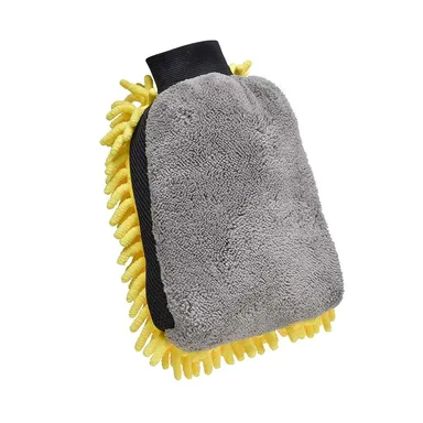 Car Wash Glove Coral Mitt  Anti-Scratch Microfiber Chenille Cleaning Glove for Car Detailing  2 in 1 Dual-Sided Wash & Wax Glove thumbnail 3