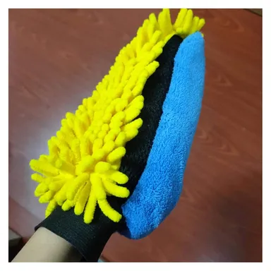 Car Wash Glove Coral Mitt  Anti-Scratch Microfiber Chenille Cleaning Glove for Car Detailing  2 in 1 Dual-Sided Wash & Wax Glove thumbnail 4