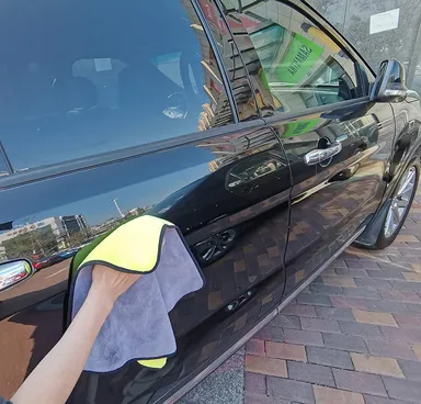 CarFrill Microfiber Cloth for Car, Bike and Auto   Double Layered 800 GSM, 2 Piece Towel Set (40x40 cm) Extra Thick Lint Free Cleaning Cloth for Interior and Exterior Detail thumbnail 5