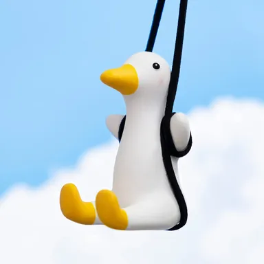 Swinging Duck Car Hanging Ornament for Rear View Mirror  Cute Car Interior Decoration by CarFrill thumbnail 0