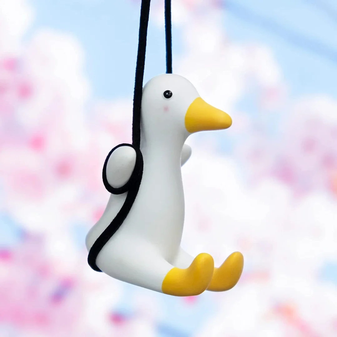 Swinging Duck Car Hanging Ornament for Rear View Mirror  Cute Car Interior Decoration by CarFrill image 4