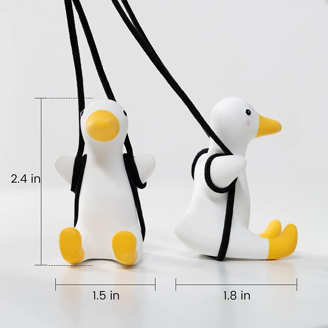 Swinging Duck Car Hanging Ornament for Rear View Mirror  Cute Car Interior Decoration by CarFrill image 6