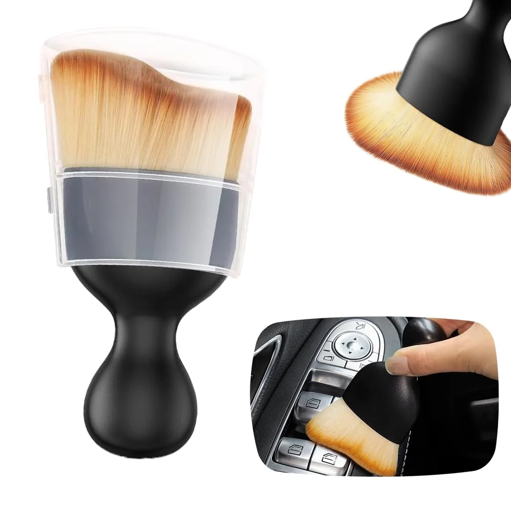 Car Interior Cleaner Brush - AstonAndia Soft Cleaning Brush for Car Detailing, Dashboard & Interior Multipurpose Car Brush Tool image 1