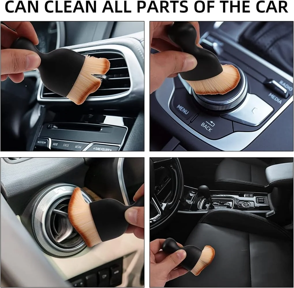 Car Interior Cleaner Brush - AstonAndia Soft Cleaning Brush for Car Detailing, Dashboard & Interior Multipurpose Car Brush Tool image 4