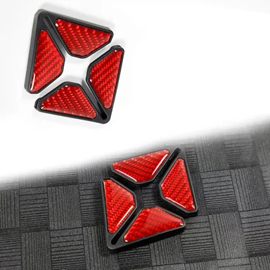 CarFrill 2PCS Car Door Corner | Anti Collision Strip Real Carbon Fiber Protection Stickers for SUV & Truck | Red Vehicle Exterior Decoration thumbnail 0
