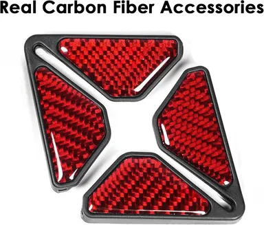 CarFrill 2PCS Car Door Corner | Anti Collision Strip Real Carbon Fiber Protection Stickers for SUV & Truck | Red Vehicle Exterior Decoration thumbnail 5