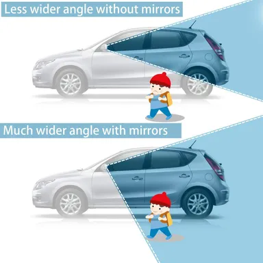 CarFrill HD Glass Frameless Round | Convex Rear View Blind Spot Mirror for Cars/Trucks/Vans | Pack of 2 thumbnail 6