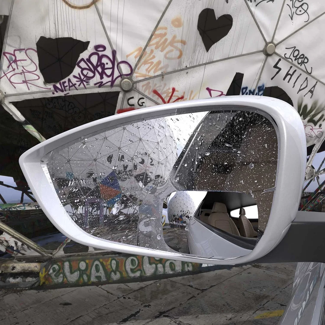 CarFrill Blind Spot Mirror | Rectangle HD Glass Convex Rear View Mirror with Strengthened Adhesive for Car, Truck & Van | Pack of 2 image 5