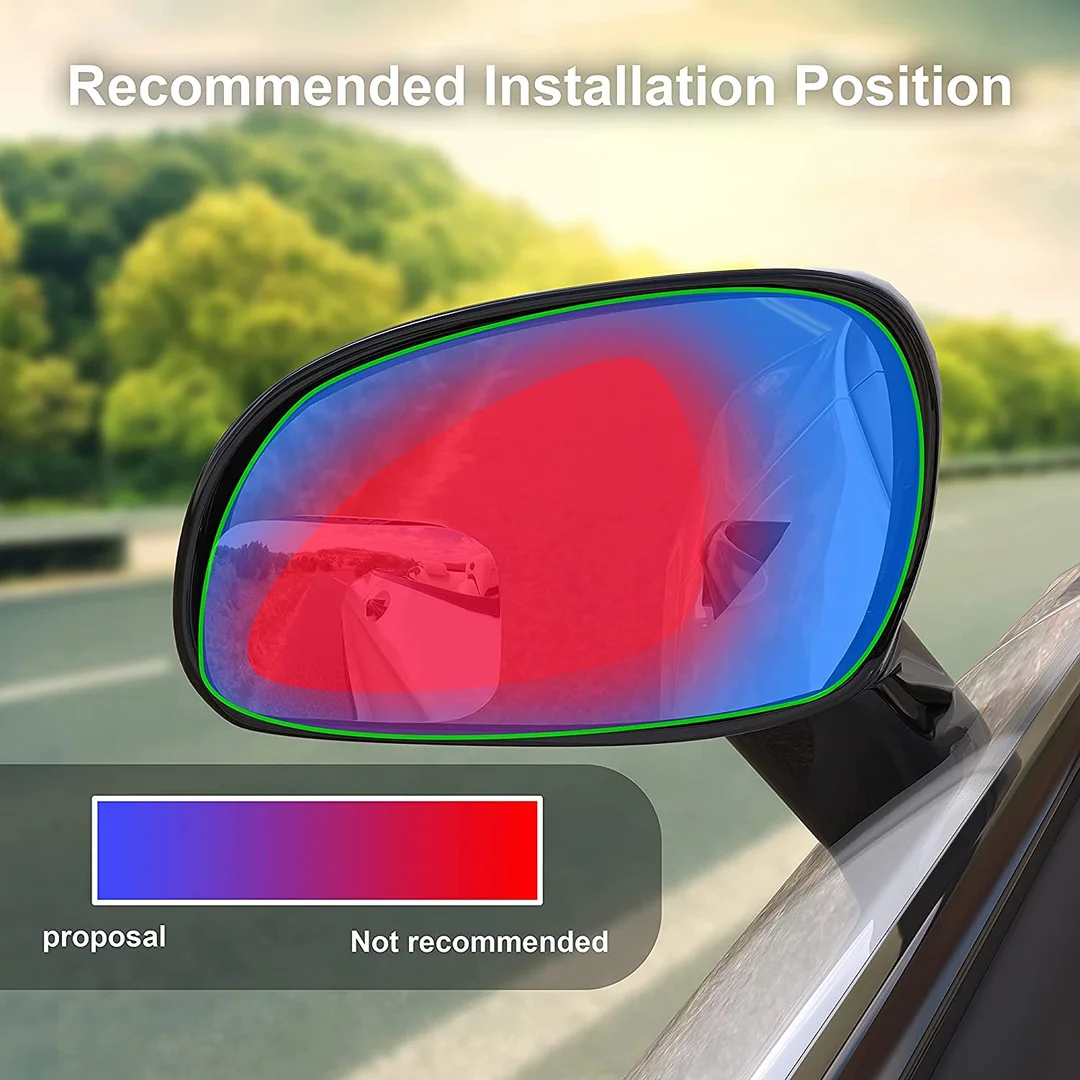 CarFrill Blind Spot Mirror | Rectangle HD Glass Convex Rear View Mirror with Strengthened Adhesive for Car, Truck & Van | Pack of 2 image 7