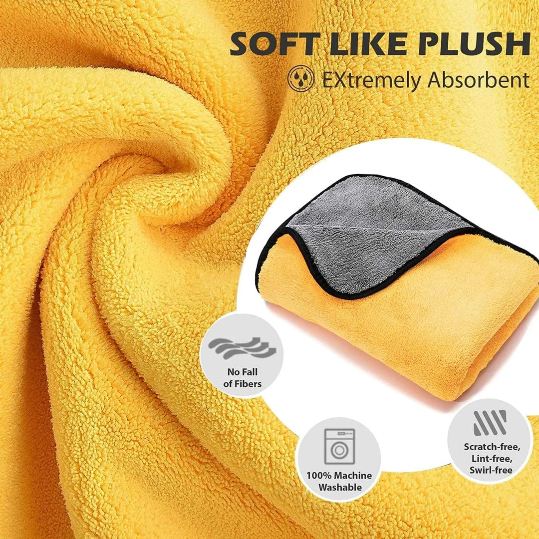CarFrill Car Towel | Scratch Free Lint Free Auto Wash Mitt for Cars, SUVs, RVs, Trucks, Boats and Home Polishing Washing  6 Pack | Premium Detailing Wax   image 2