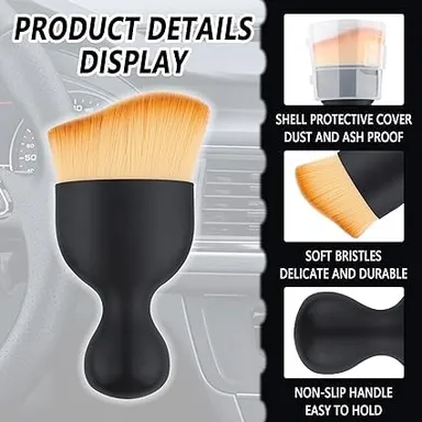 CarFrill Car Detailing Brush | Multifunctional Soft Bristle Cleaning Brush for Air Conditioner Vents, Dashboard & Car Accessories | Interior & Exterior Car Cleaning Tool thumbnail 2