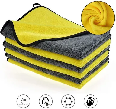 CarFrill Microfiber Car Cleaning Cloth | for Detailing & Polishing 800 GSM  Pack of 3, 45x40 cm  thumbnail 1