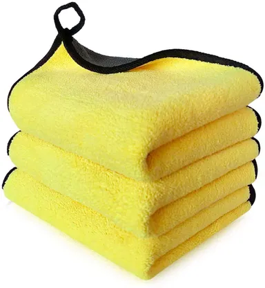 CarFrill Microfiber Cloth Double Layered Towel Set 40x40 cm| Extra Thick 800 GSM Microfiber Cleaning Towels | Pack of 2 thumbnail 0