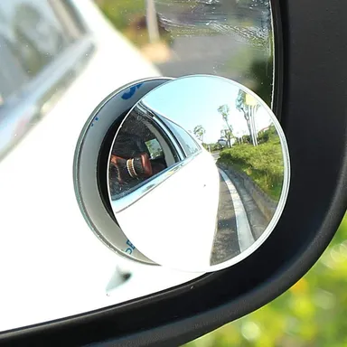 CarFrill 4 Pack Blind Spot Mirror| 2 Round HD Glass Frameless Convex Rear View Mirror | 360° Premium Quality Mirror thumbnail 0