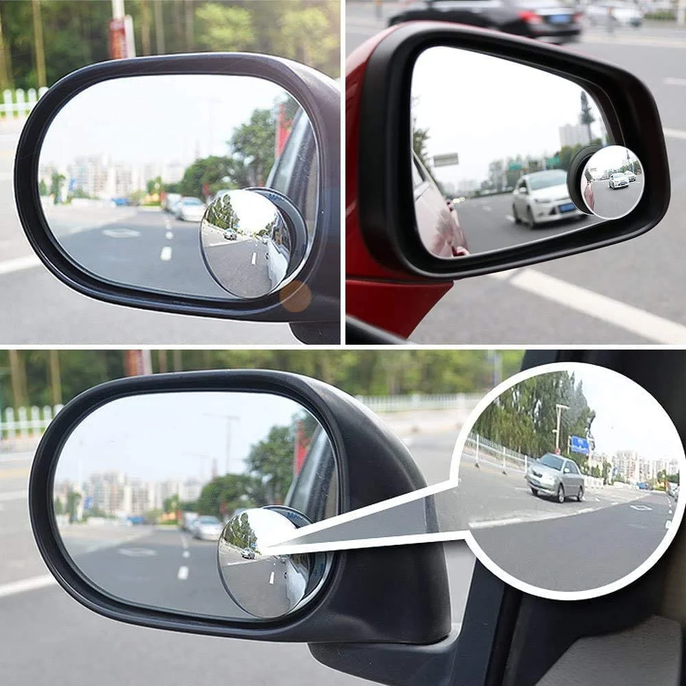 CarFrill Car Blind Spot Mirror | 2" Round HD Glass Frameless Convex Wide Angle Rear View Mirror, Adjustable Stick On Design for Cars, Trucks, SUVs, Vans | Pack of 2 image 3