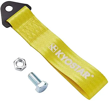 CarFrill Drift Tow Strap Hook (Yellow Universal) |Premium Towing Belt for Rally Cars, Heavy Duty Towing Strap thumbnail 0