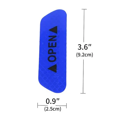 CarFrill Reflective Car Tape 4Pcs | Universal Auto Door Open Warning Stickers, Anti-Collision Reflective Caution Tape, Laser Reflective Vinyl for Car (Blue) thumbnail 1