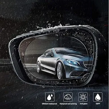 CarFrill 2PCS Anti Fog Rearview Mirror Film  Waterproof, Anti Glare, Nano Film for Car, Scratch and Mist Protection (5.9x3.9 Inches) thumbnail 0