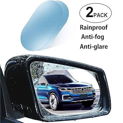 CarFrill 2PCS Anti Fog Rearview Mirror Film  Waterproof, Anti Glare, Nano Film for Car, Scratch and Mist Protection (5.9x3.9 Inches) image 2