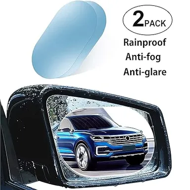 CarFrill 2PCS Anti Fog Rearview Mirror Film  Waterproof, Anti Glare, Nano Film for Car, Scratch and Mist Protection (5.9x3.9 Inches) thumbnail 1