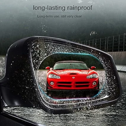 CarFrill 2PCS Anti Fog Rearview Mirror Film  Waterproof, Anti Glare, Nano Film for Car, Scratch and Mist Protection (5.9x3.9 Inches) image 4