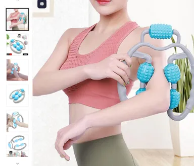 Muscle Massage Roller | 5-Wheel Fitness Roller for Muscle Soreness Relief