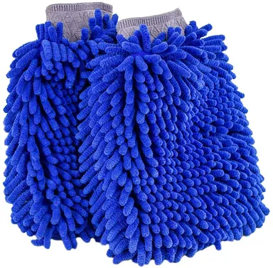 CarFrill Chenille Microfiber Car Wash Mitt | Ultra Absorbent Scratch Free Wash Sponge for Cars, Trucks, SUVs, Boats & Motorcycles | 2 Pack, Large Size thumbnail 0