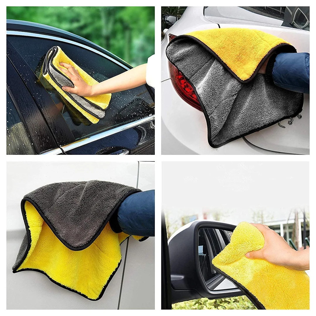 Ultra Premium 800 GSM Microfibre Cloth for Car Cleaning, Kitchen, Bike, Laptop, LED TV, Mirrors, Bathrooms, Furniture | Pack of 2 by CarFrill image 4