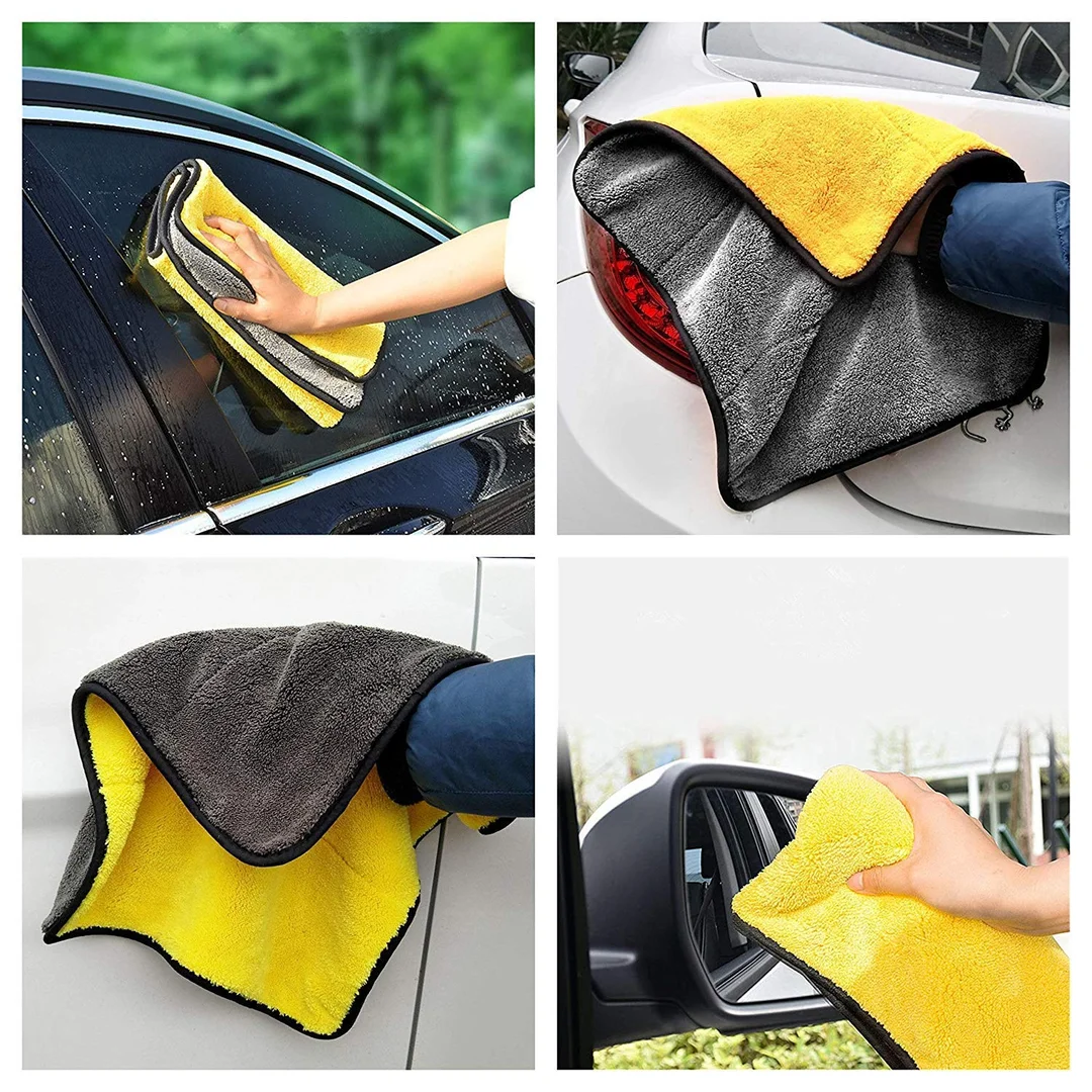 CarFrill Microfiber Car Cleaning Cloth for Detailing & Polishing 800 GSM | 40x40 cm (Pack of 2) | Best Car Polishing Cloth for Interior & Exterior image 3