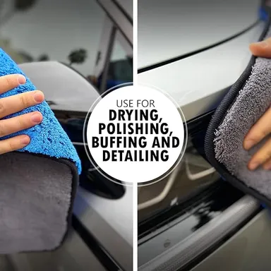 Microfiber Car Drying Towels 16x16-1100 GSM Auto fiber Towels for Cars-Professional Detailing Auto Towel Water Absorber-Rapid Dry Wash Car Cleaning Cloth Micro Fiber thumbnail 1