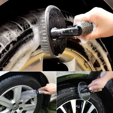 CarFrill 2 Pack Steel and Alloy Wheel Cleaning Brush Set | Rim & Tire Brush Cleaner for Car, Motorcycle & Bicycle | Durable Cleaning Tools by CarFrill thumbnail 1