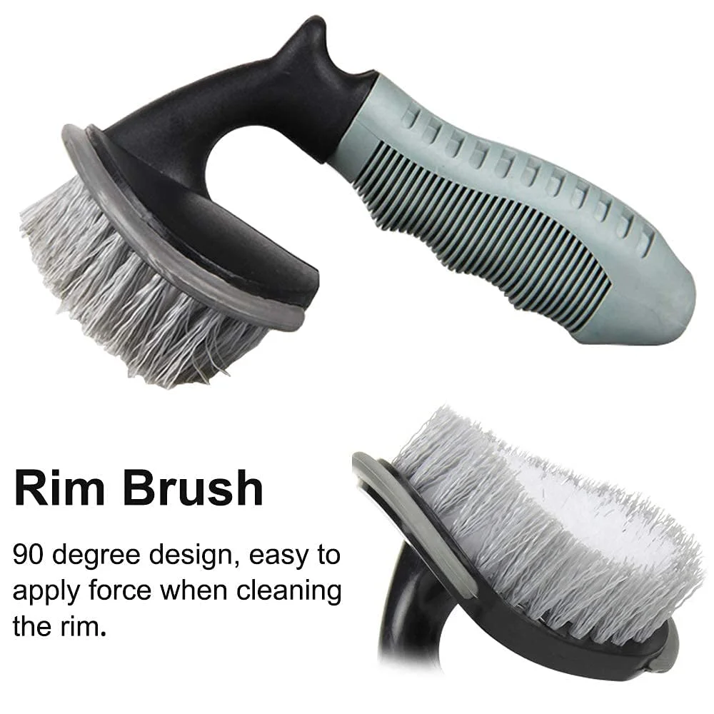 CarFrill 2 Pack Steel and Alloy Wheel Cleaning Brush Set | Rim & Tire Brush Cleaner for Car, Motorcycle & Bicycle | Durable Cleaning Tools by CarFrill image 3