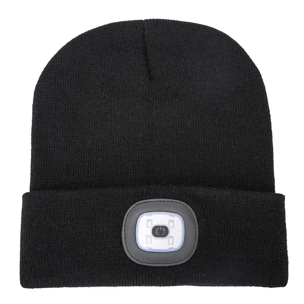 CarFrill USB Rechargeable LED Beanie Cap, Lighting 4 LED Hands Free Flashlight image 2