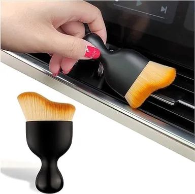 CarFrill Car Cleaning Brush for Interior-Scratch Free Dashboard | Air Vents & Keyboards Cleaning Tool | Portable Dusting Brush for Automotive Care  |  pack of 2